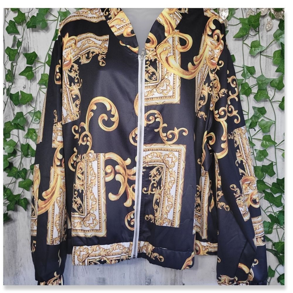 NWOT Baroque Patterned Jacket - Picture 1 of 10